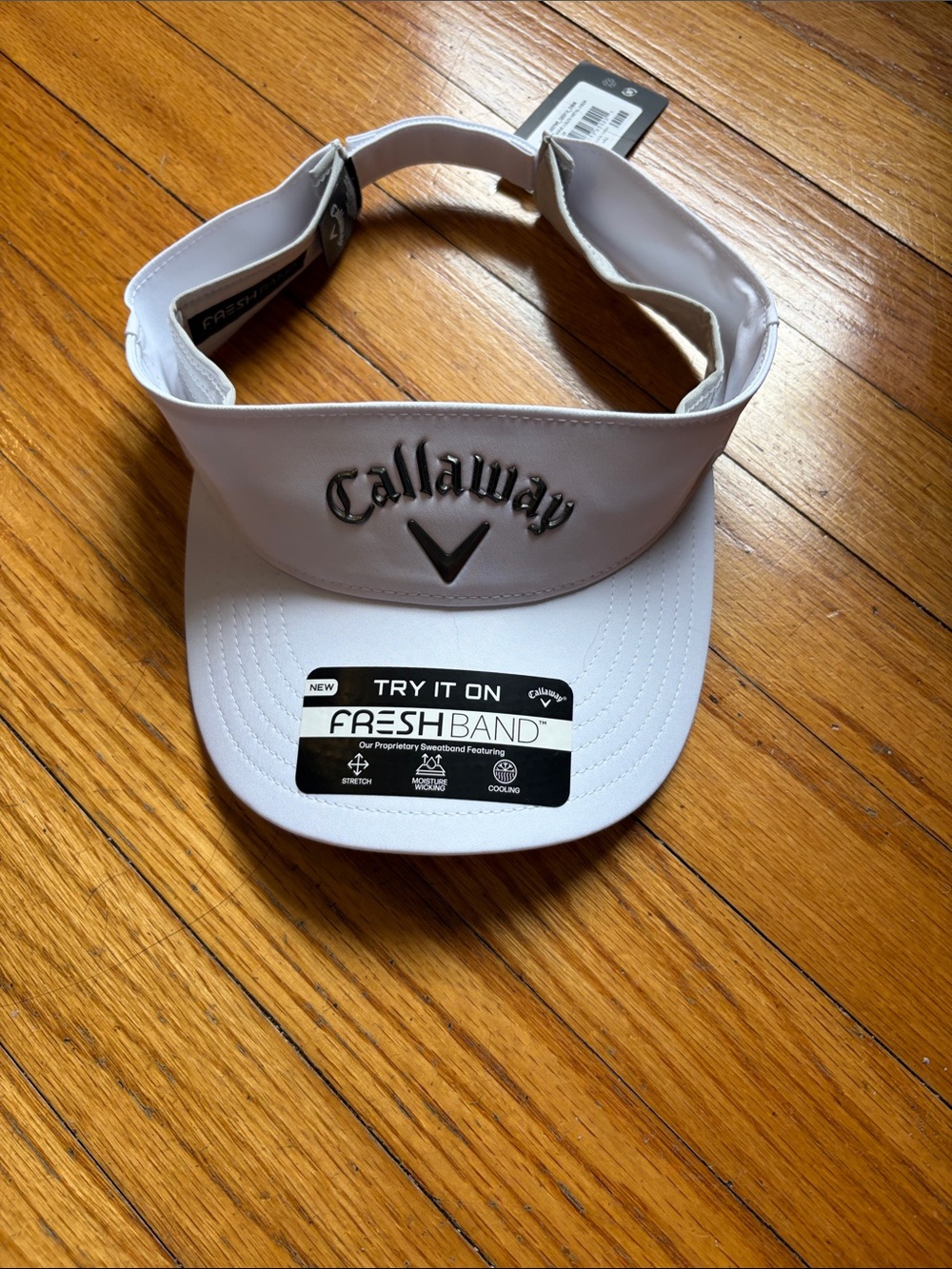 Callaway White women’s Golf Visor with Black Logo